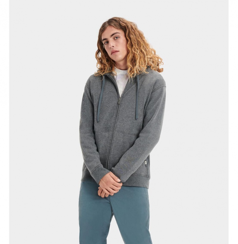 UGG Gordon Zipped Mikina s Kapucnou Panske Siva | SK-805HODEQS