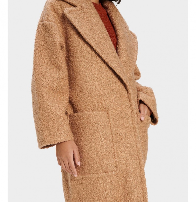 UGG Hattie Long Oversized Kabáty Damske Hnede | SK-821DXFUKJ