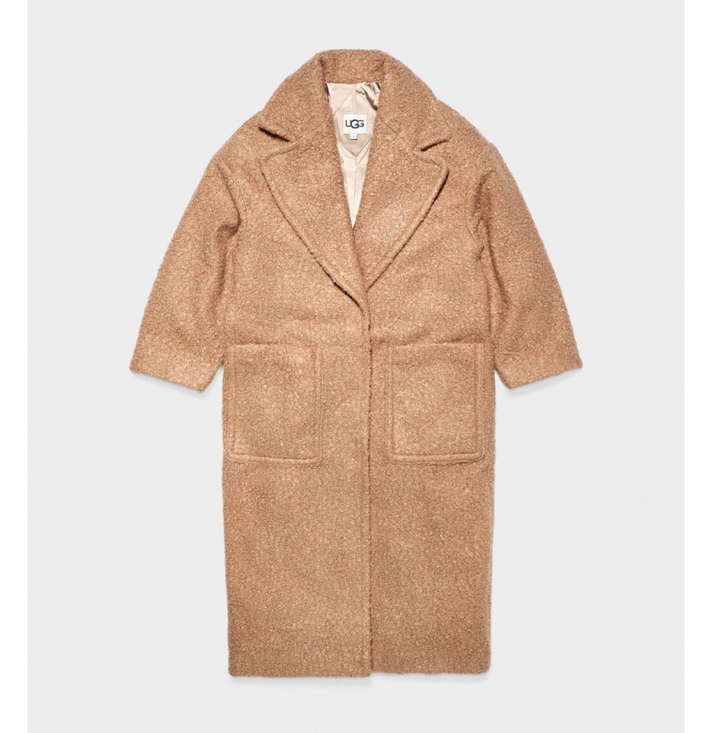 UGG Hattie Long Oversized Kabáty Damske Hnede | SK-821DXFUKJ