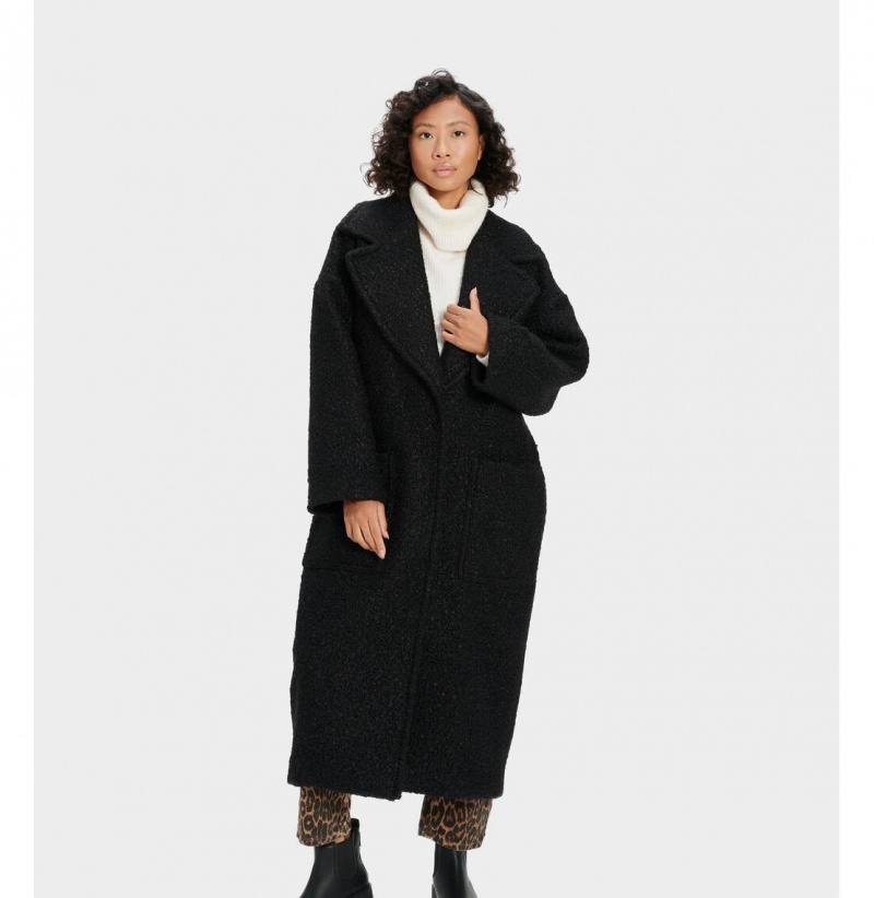 UGG Hattie Long Oversized Kabáty Damske Čierne | SK-937NJKQSC