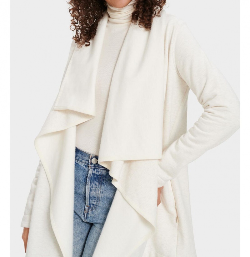 UGG Janni Fleece Kardigan Damske Biele | SK-273XJEIGP