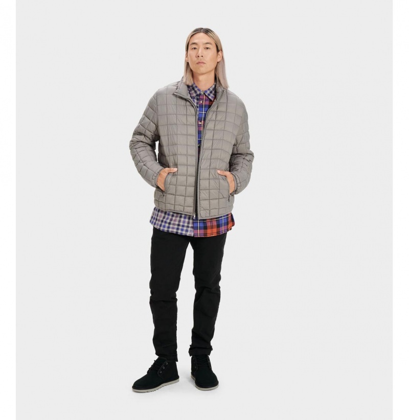 UGG Joel Packable Prešívané Bundy Panske Siva | SK-504LKXEMR