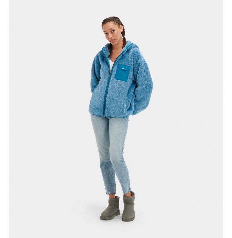 UGG Kadence Mikina s Kapucnou Damske Modre | SK-268PDLIKE