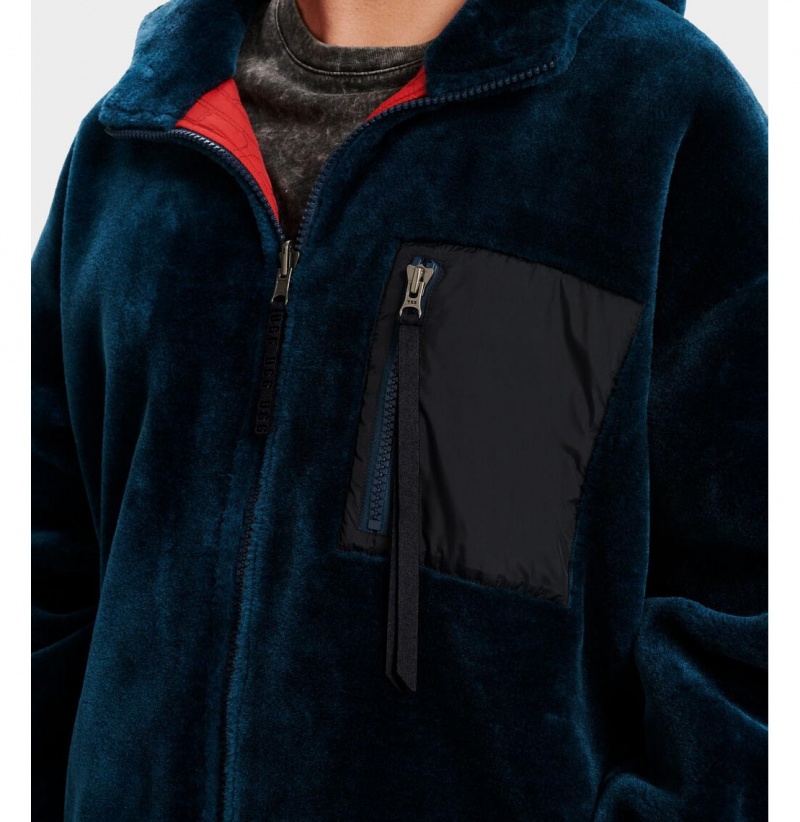 UGG Kairo Faux Fur Bundy Panske Tmavo Modre | SK-960CQHAUL