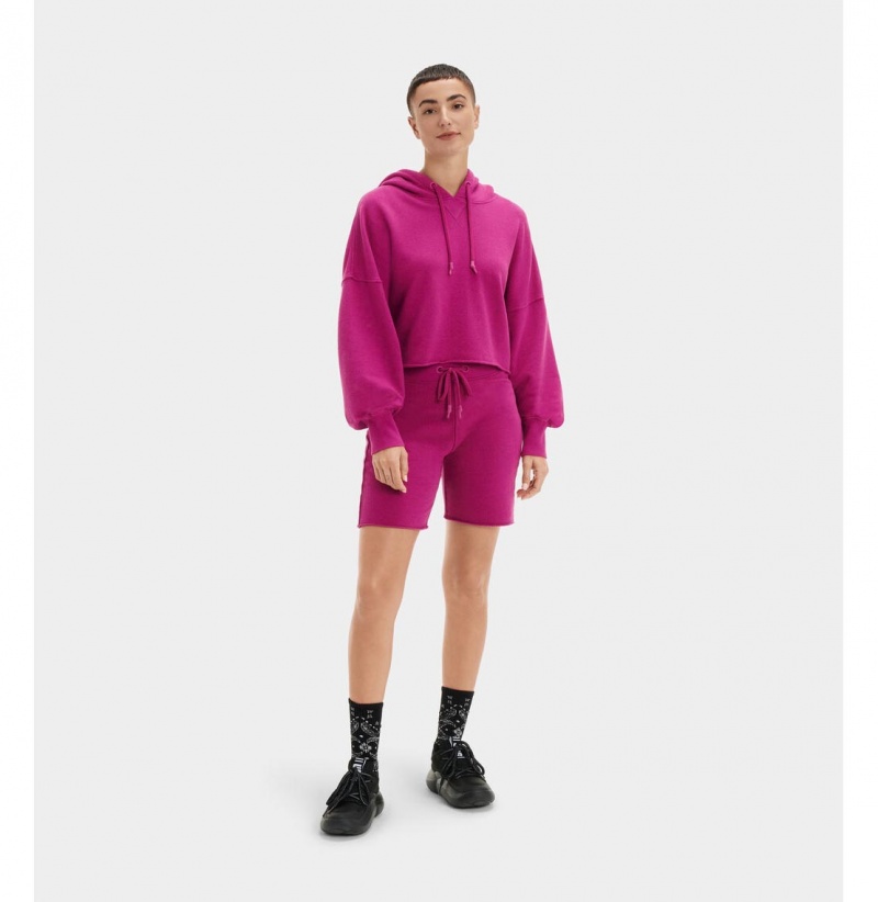 UGG Keira Cropped Mikina s Kapucnou Damske Nachový | SK-697YIXVFM
