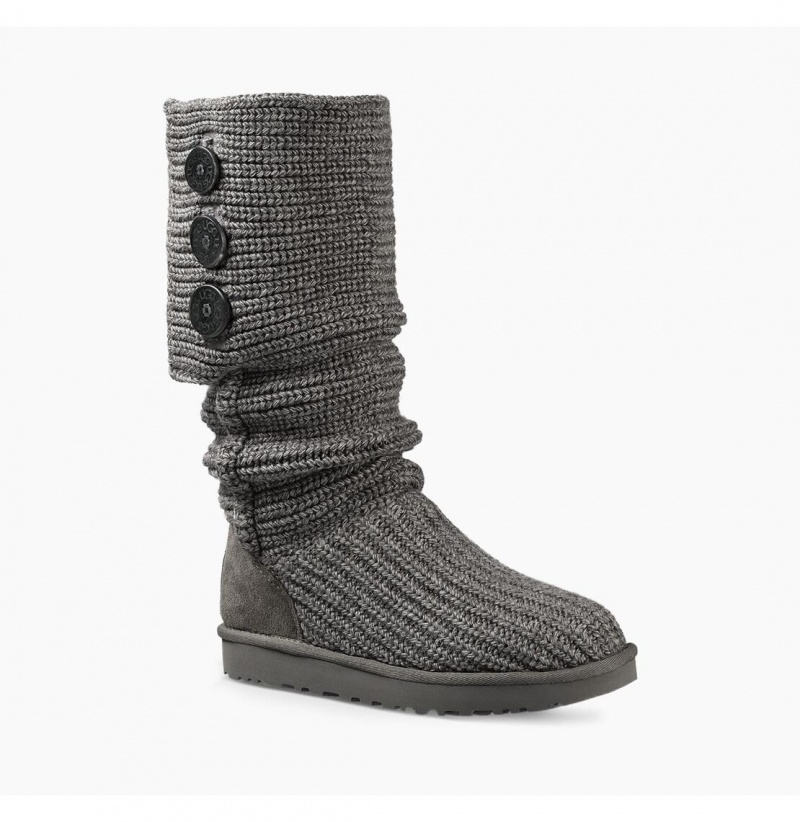 UGG Klasické Cardy Pletene Cizmy Damske Siva | SK-567KUOQBE