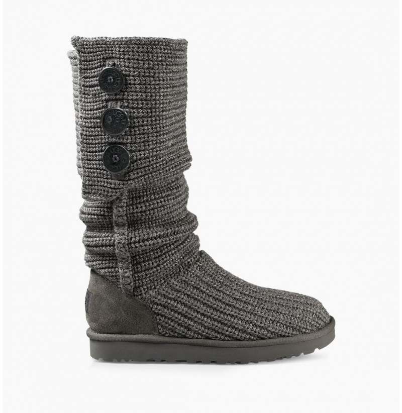 UGG Klasické Cardy Pletene Cizmy Damske Siva | SK-567KUOQBE