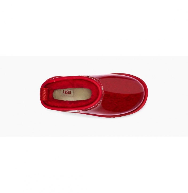 UGG Klasické Clear Mini II Nepremokavé Topánky Detske Červené | SK-427LWICNM
