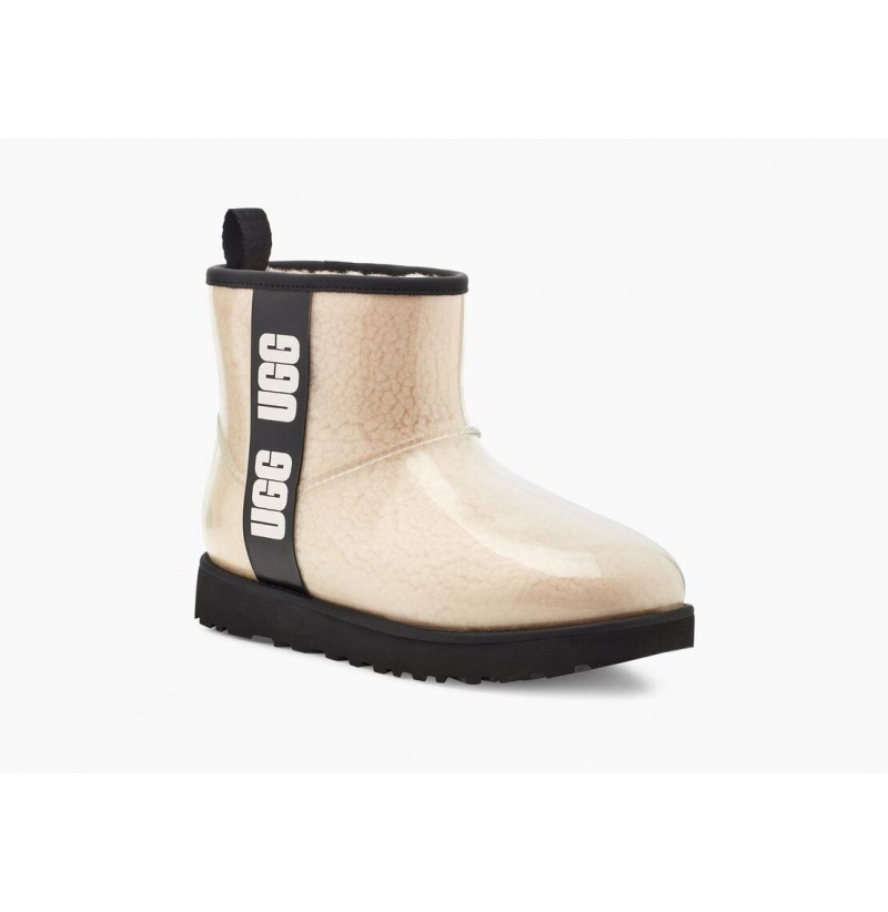 UGG Klasické Clear Mini Nepremokavé Topánky Damske Béžové Čierne | SK-642GSETMU