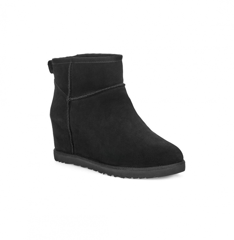 UGG Klasické Femme Mini Čižmy Na Kline Damske Čierne | SK-802HYZAQU