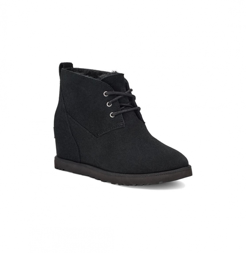 UGG Klasické Femme Snurovacie Topanky Damske Čierne | SK-068ZYXCBS
