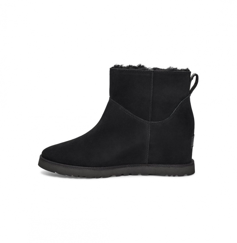 UGG Klasické Femme Zip Mini Čižmy Na Kline Damske Čierne | SK-528ZTHVQM