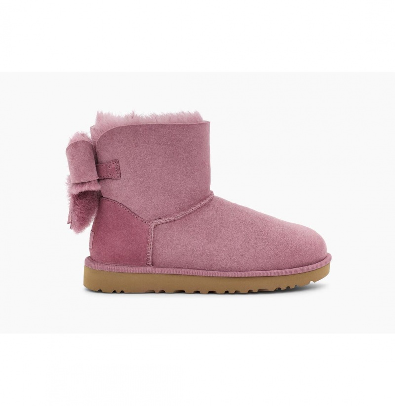 UGG Klasické Heritage Bow Čižmy Z Ovčej Kože Damske Ruzove | SK-143CNTZVY