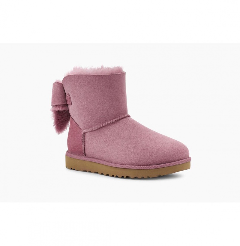 UGG Klasické Heritage Bow Čižmy Z Ovčej Kože Damske Ruzove | SK-143CNTZVY