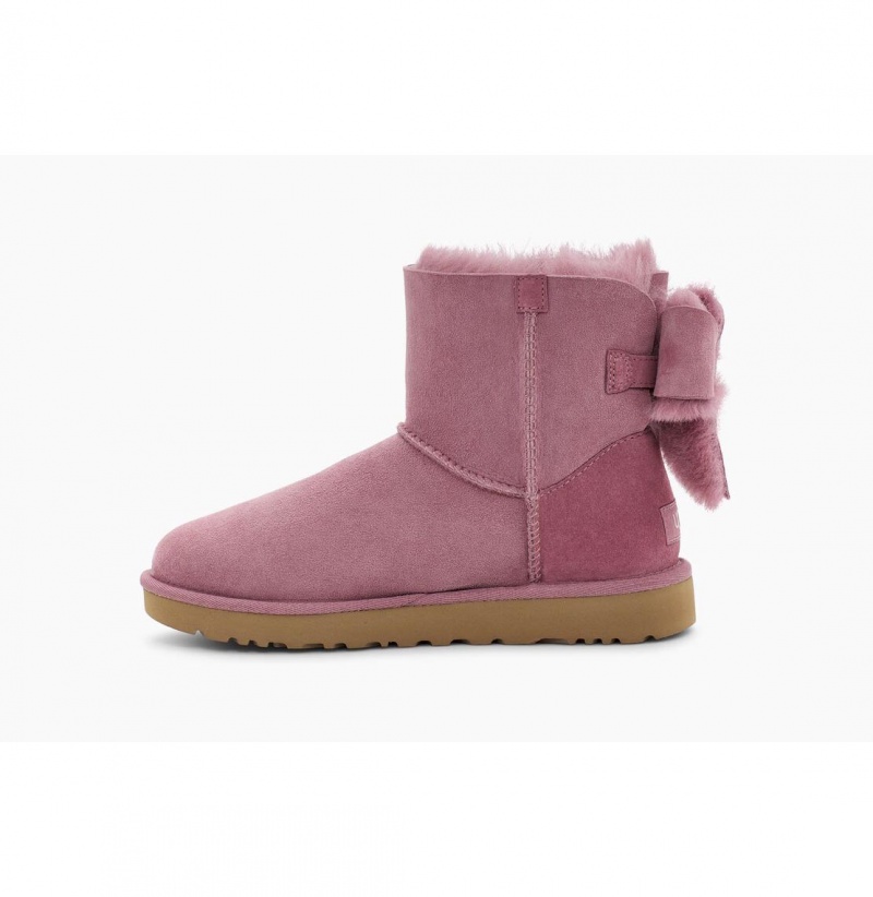UGG Klasické Heritage Bow Čižmy Z Ovčej Kože Damske Ruzove | SK-143CNTZVY