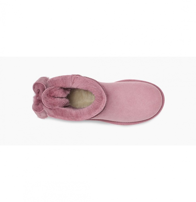 UGG Klasické Heritage Bow Čižmy Z Ovčej Kože Damske Ruzove | SK-143CNTZVY