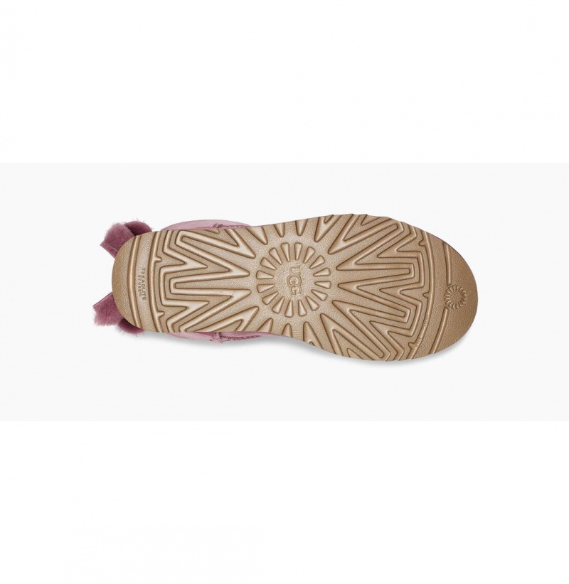 UGG Klasické Heritage Bow Čižmy Z Ovčej Kože Damske Ruzove | SK-143CNTZVY