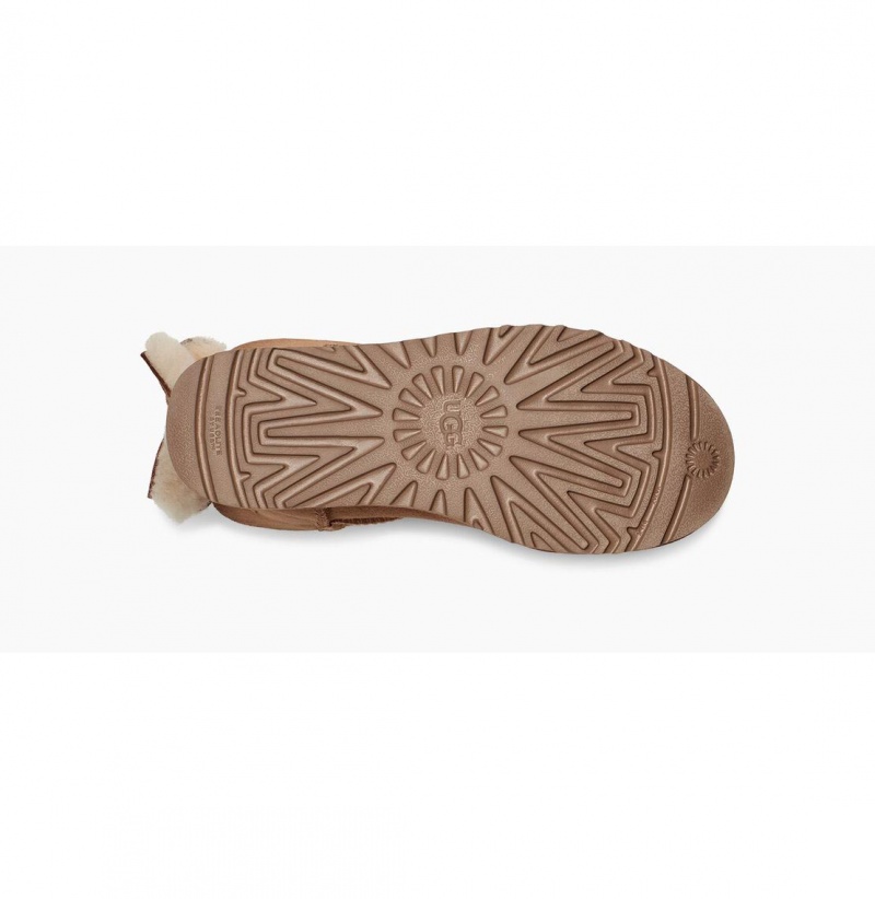 UGG Klasické Heritage Bow Čižmy Z Ovčej Kože Damske Hnede | SK-056OLUCJS