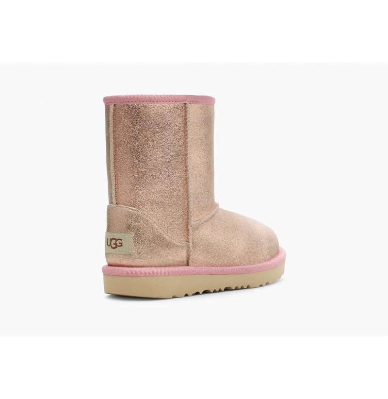 UGG Klasické II Metallic Glitter Čižmy Z Ovčej Kože Detske Ruzove Zlate | SK-108SKLZMY
