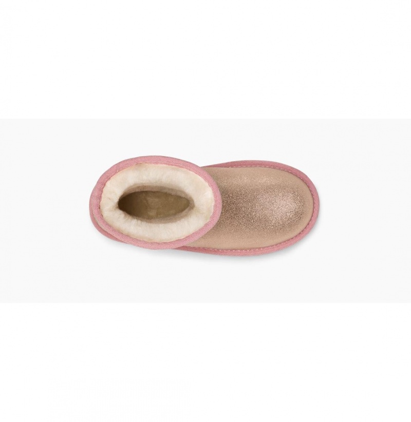 UGG Klasické II Metallic Glitter Čižmy Z Ovčej Kože Detske Ruzove Zlate | SK-108SKLZMY