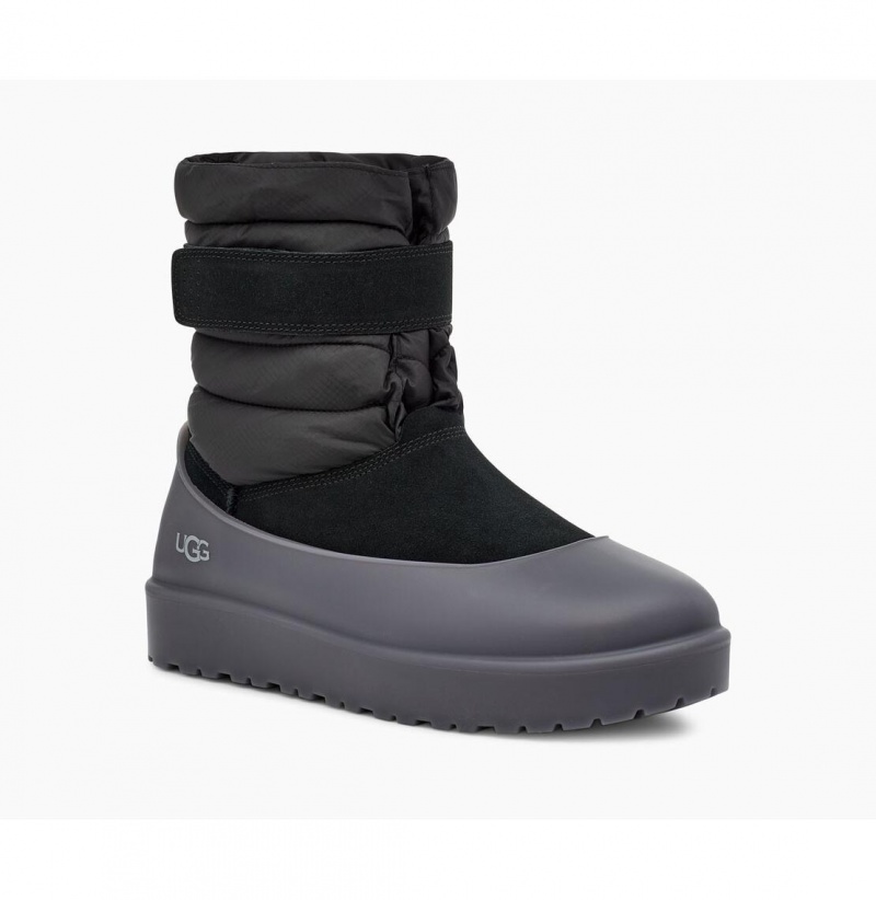 UGG Klasické Kratke Pull-On Weather Zimne Topanky Panske Čierne | SK-023NYZDRC