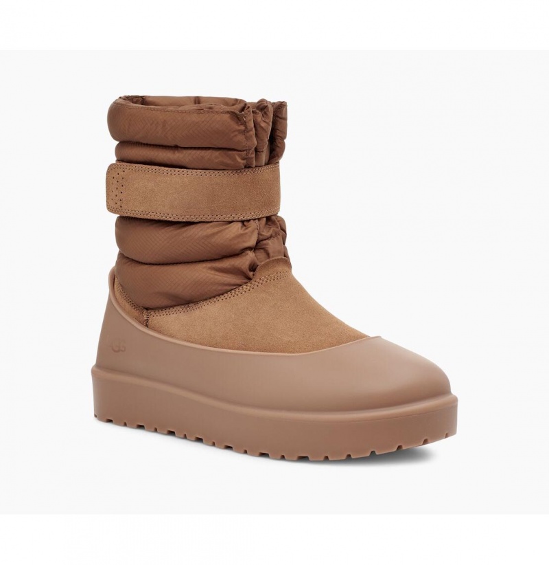 UGG Klasické Kratke Pull-On Weather Zimne Topanky Panske Hnede | SK-812SCDTQR