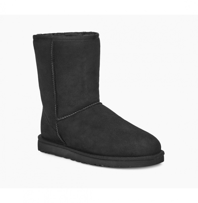 UGG Klasické Kratke Čižmy Z Ovčej Kože Panske Čierne | SK-284IYKCHV
