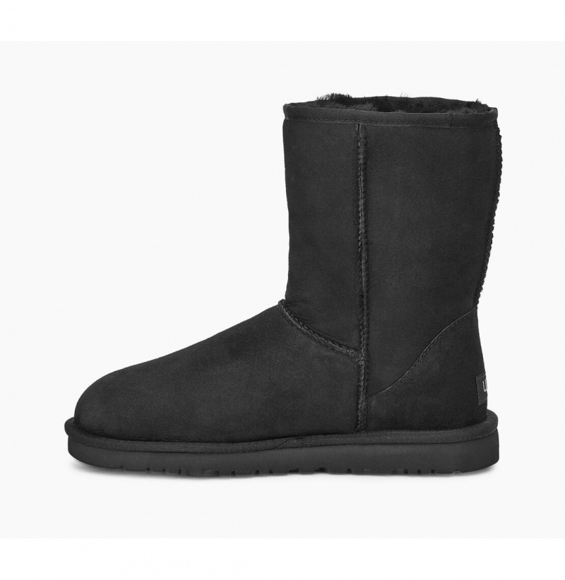 UGG Klasické Kratke Čižmy Z Ovčej Kože Panske Čierne | SK-284IYKCHV