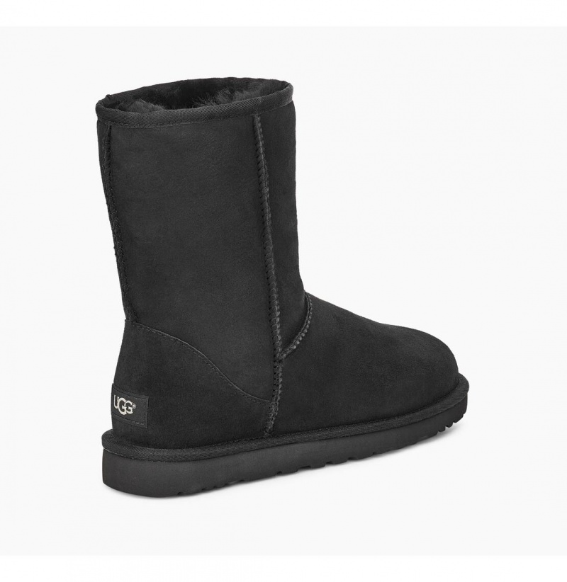 UGG Klasické Kratke Čižmy Z Ovčej Kože Panske Čierne | SK-284IYKCHV