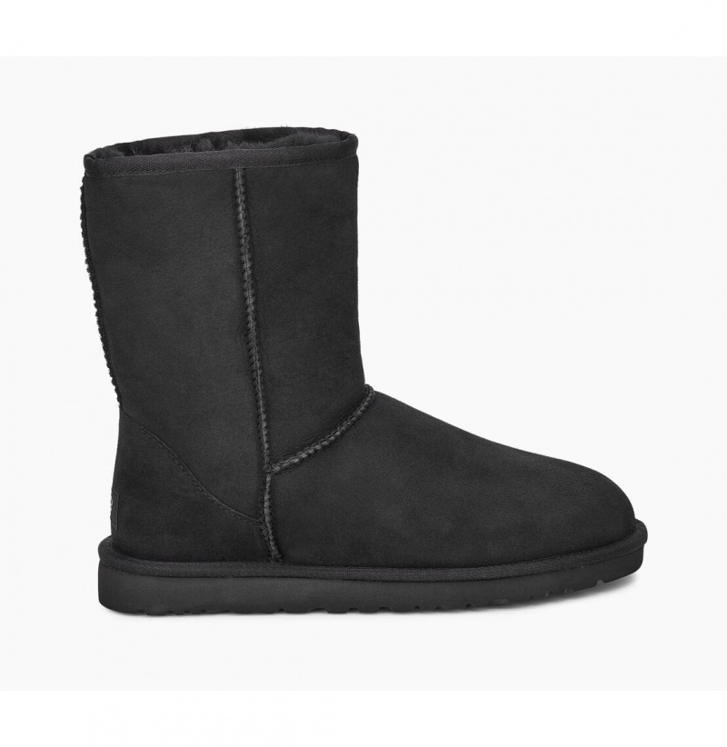 UGG Klasické Kratke Čižmy Z Ovčej Kože Panske Čierne | SK-284IYKCHV