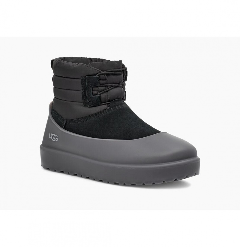 UGG Klasické Mini Cipkovane-Up Weather Zimne Topanky Panske Čierne | SK-453JWZSUX