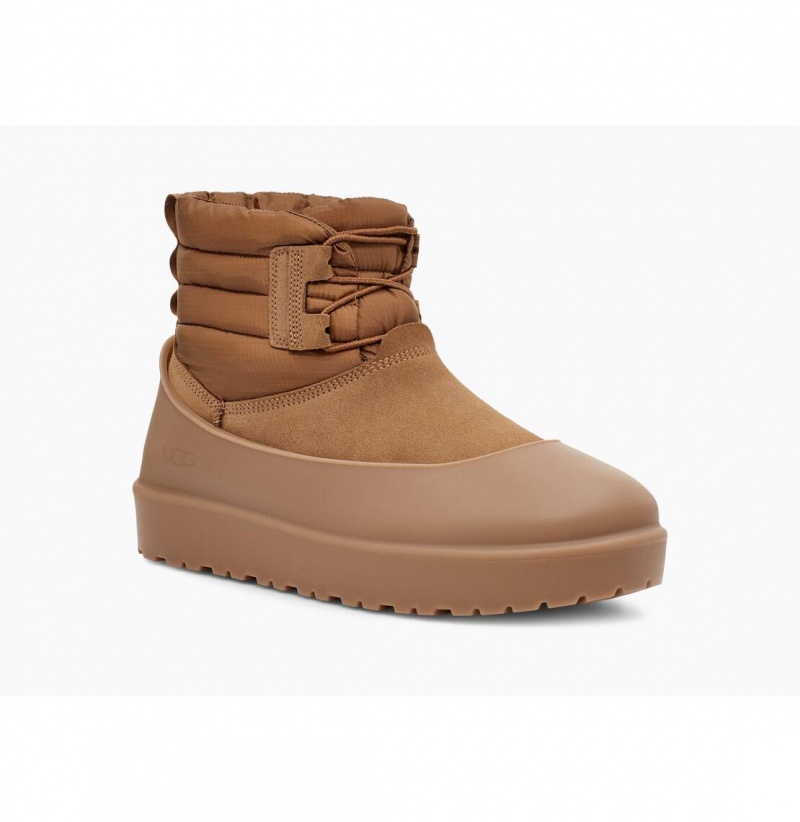 UGG Klasické Mini Cipkovane-Up Weather Zimne Topanky Panske Hnede | SK-314IRANVY