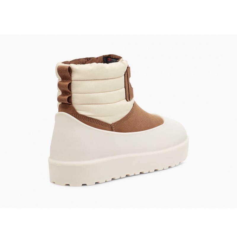 UGG Klasické Mini Cipkovane-Up Weather Zimne Topanky Panske Hnede Biele Siva | SK-195CUKOHE