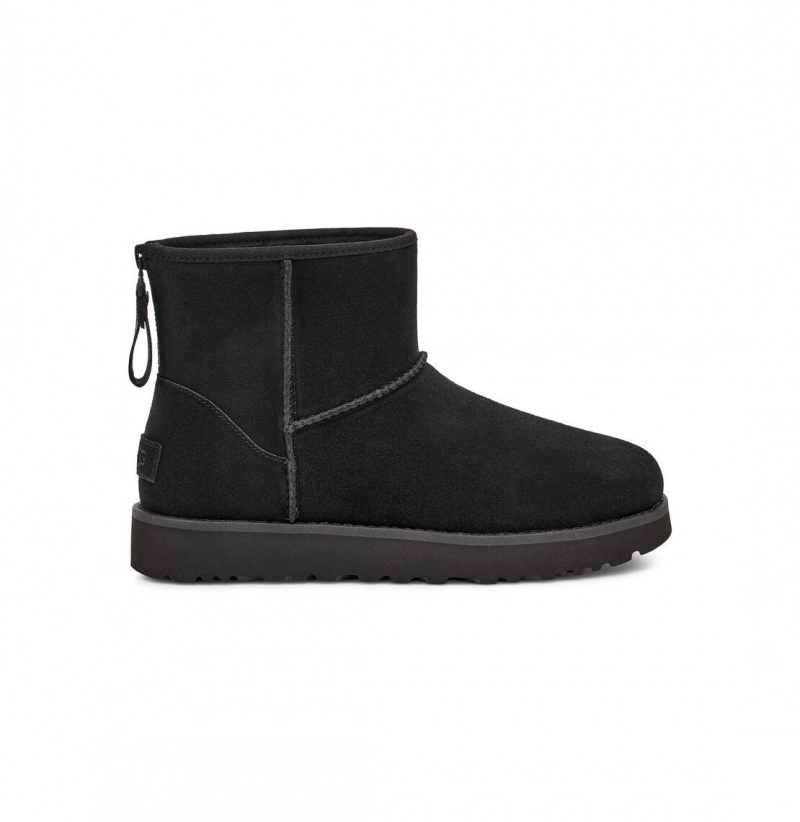 UGG Klasické Mini Logo Zip Zimne Topanky Damske Čierne | SK-914MHFRBL