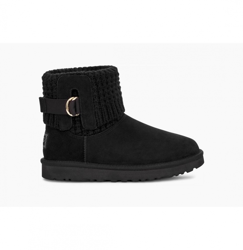 UGG Klasické Solene Mini Clenkove Topanky Damske Čierne | SK-905BECTMA