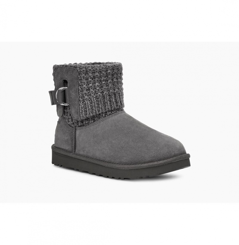 UGG Klasické Solene Mini Clenkove Topanky Damske Tmavo Siva | SK-379PEZOHU