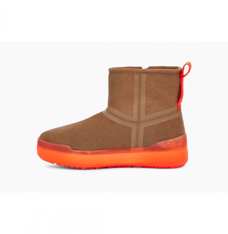 UGG Klasické Tech Mini Clenkove Topanky Damske Hnede | SK-672VJDZSQ