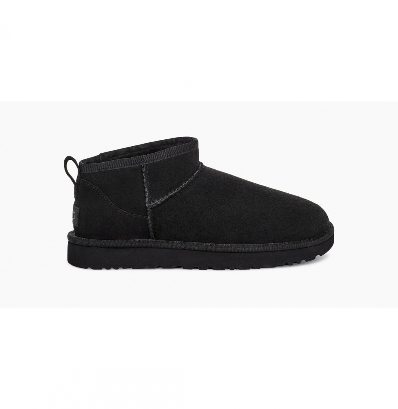 UGG Klasické Ultra Mini Čižmy Z Ovčej Kože Damske Čierne | SK-528JTOQWI