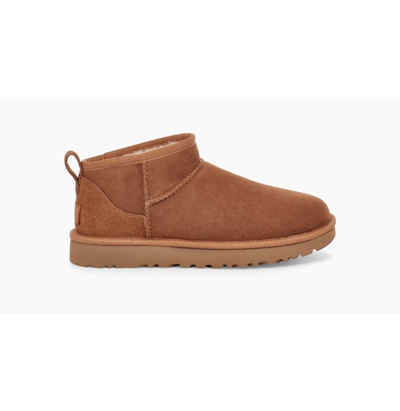 UGG Klasické Ultra Mini Čižmy Z Ovčej Kože Damske Hnede | SK-462DWBZXJ
