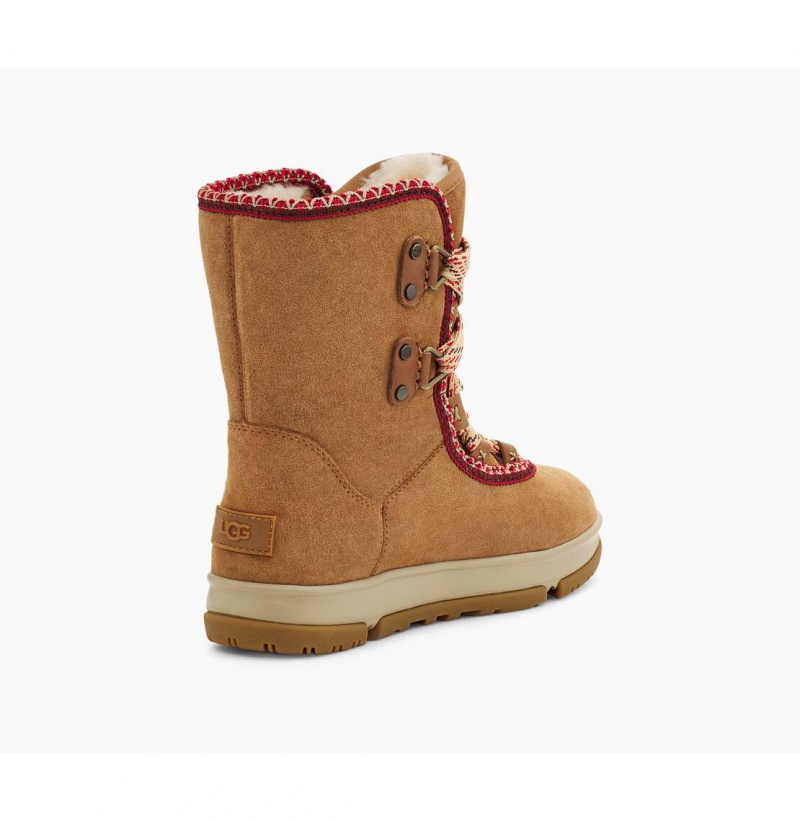 UGG Klasické Weather Hiker Hi Snehule Damske Hnede | SK-894PVUQLT