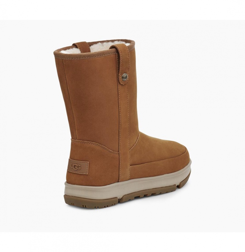 UGG Klasické Weather Kratke Nepremokavé Topánky Damske Hnede | SK-635OIFSTC