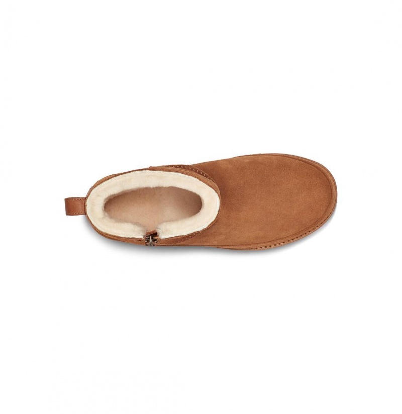 UGG Klasické Zip Mini Clenkove Topanky Damske Hnede | SK-926MPGZRO