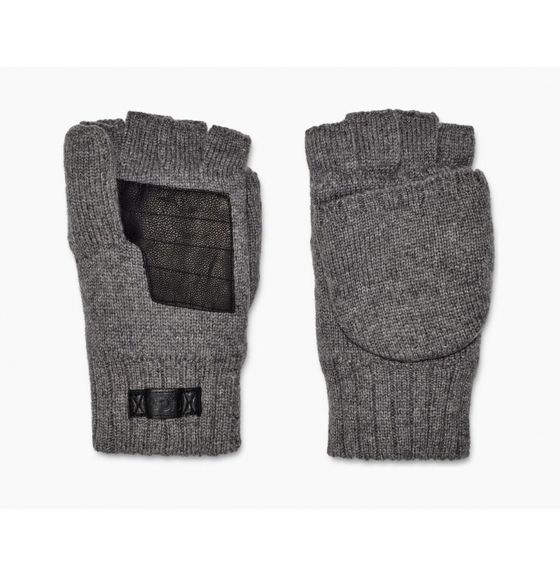 UGG Knit Flip Mitten Rukavice Panske Tmavo Siva | SK-578RUYAEX