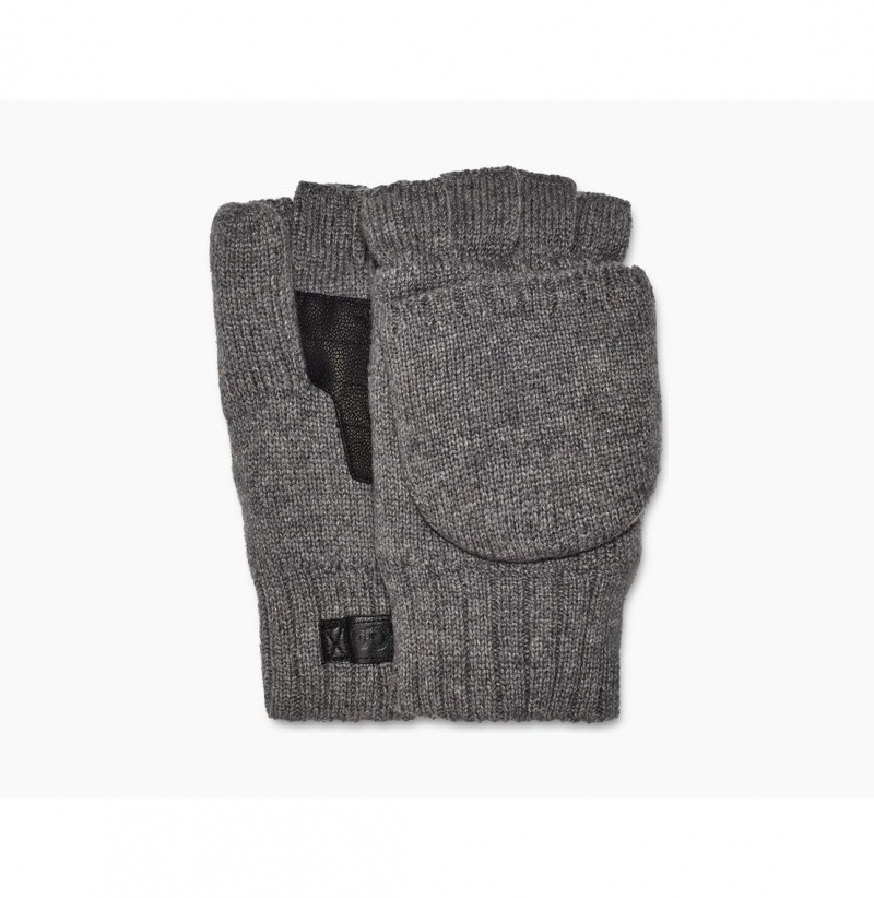 UGG Knit Flip Mitten Rukavice Panske Tmavo Siva | SK-578RUYAEX