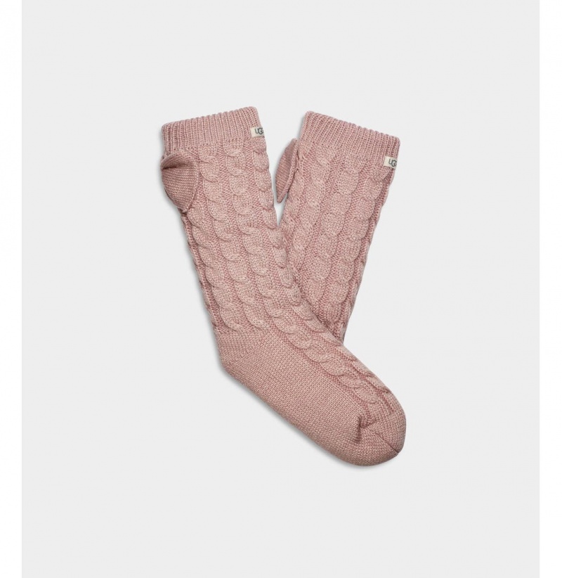 UGG Laila Bow Fleece Podsite Ponozky Damske Zlate | SK-904ZXFSTM