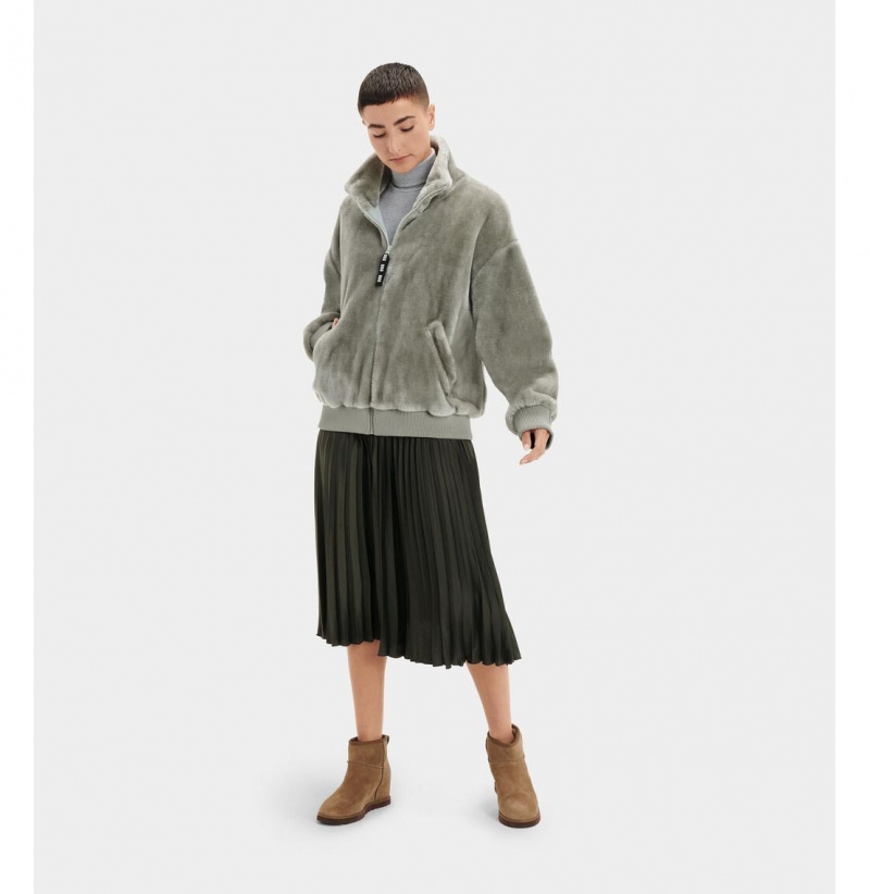 UGG Laken Sherpa Bundy Damske Svetlo Zelene | SK-352FATDIN