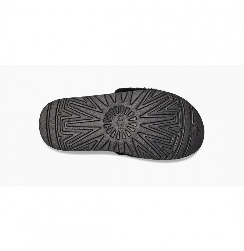 UGG Laton Fur Slapky Damske Čierne | SK-504GXCTKM