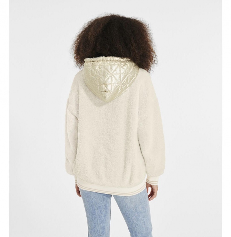 UGG Loyra Sherpa Metallic Mikina s Kapucnou Damske Krém Zlate | SK-843CGASHU