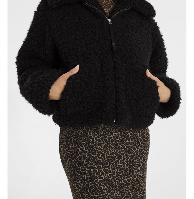 UGG Maeve Sherpa Bundy Damske Čierne | SK-059DXGYPS