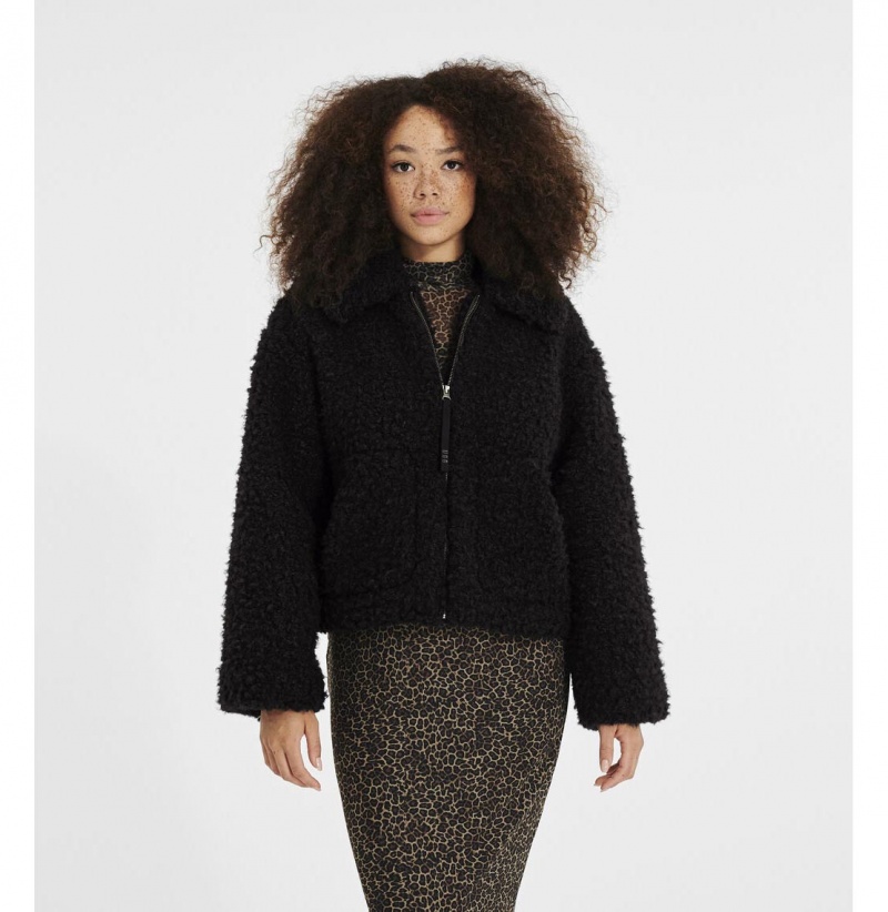 UGG Maeve Sherpa Bundy Damske Čierne | SK-059DXGYPS